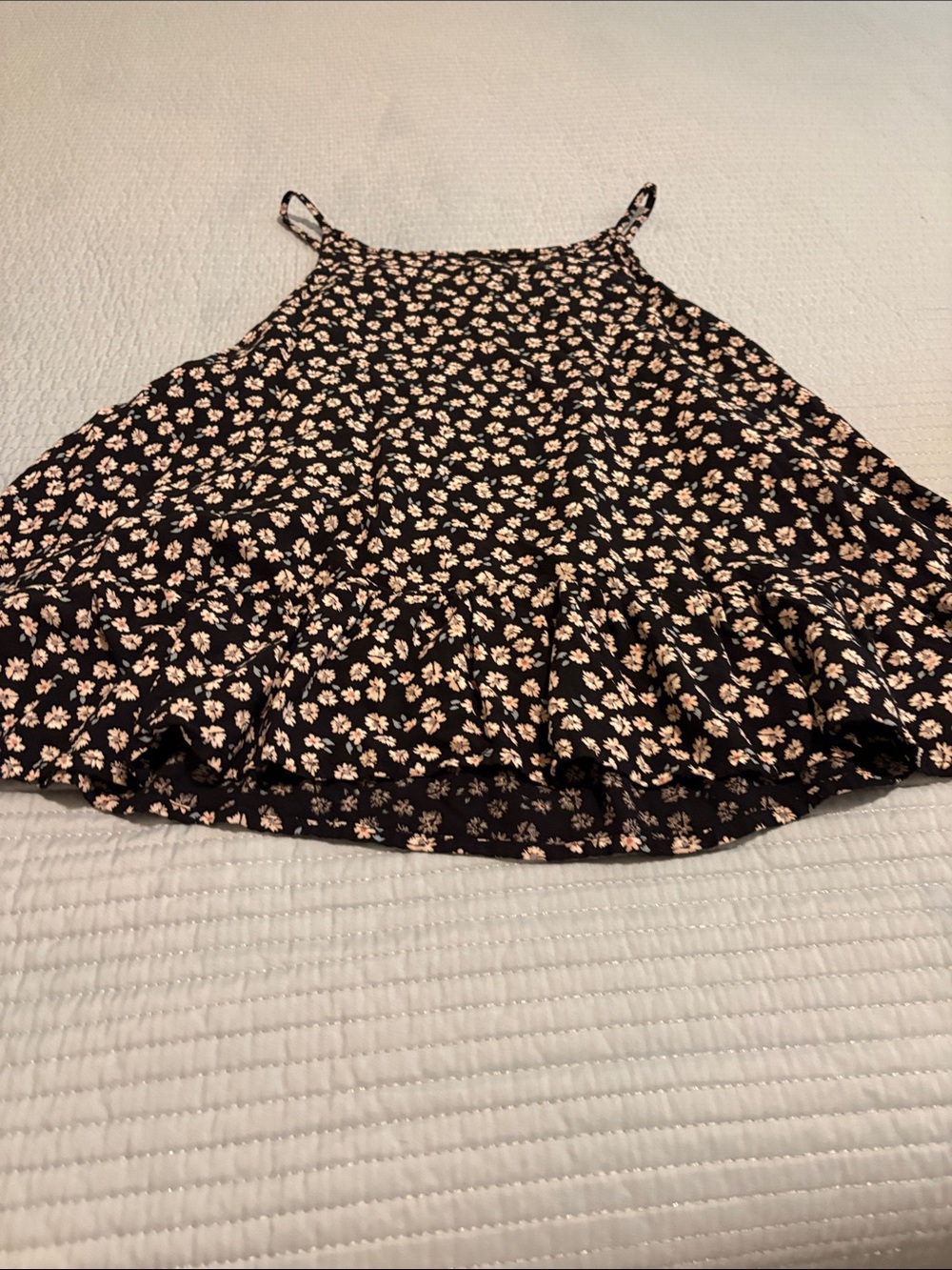 Arizona Floral Ruffle Spaghetti Strap Tank Top